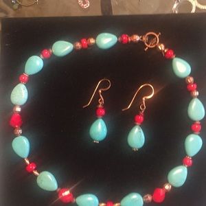 Necklace and earrings set